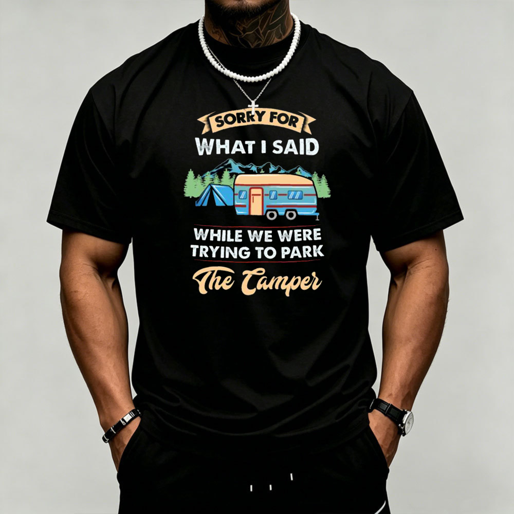 Outdoor Adventure Rv - T-shirt pour homme avec impression graphique