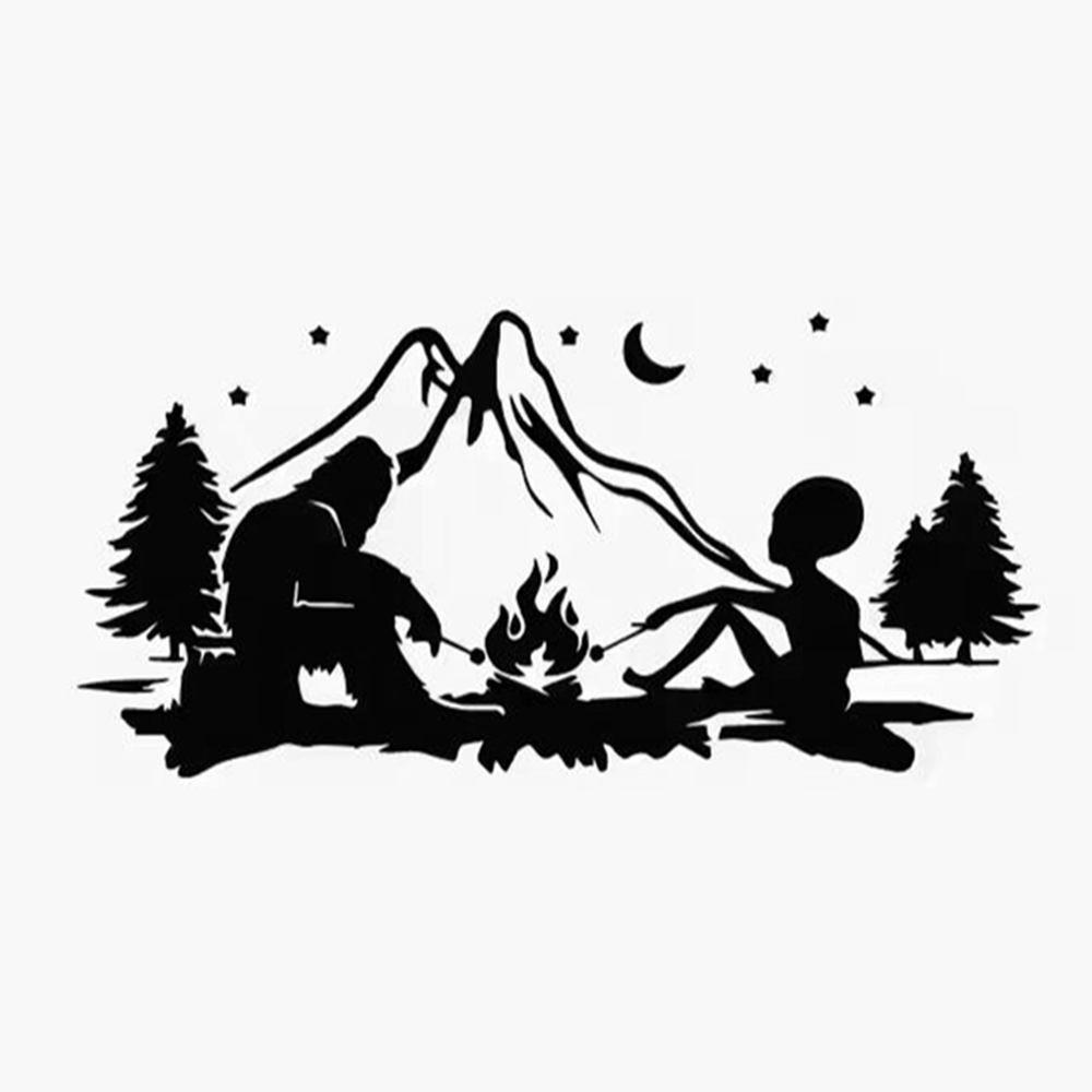 Outdoor Adventure Rv - Autocollant en vinyle de feu de