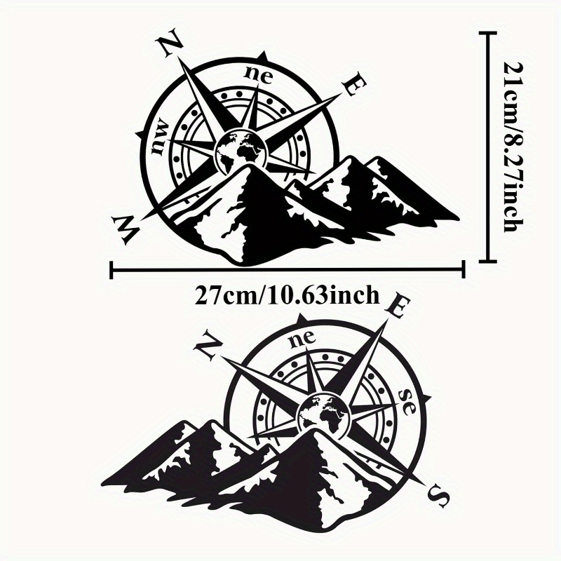 Outdoor Adventure Rv - 2 autocollants en vinyle comprenant une