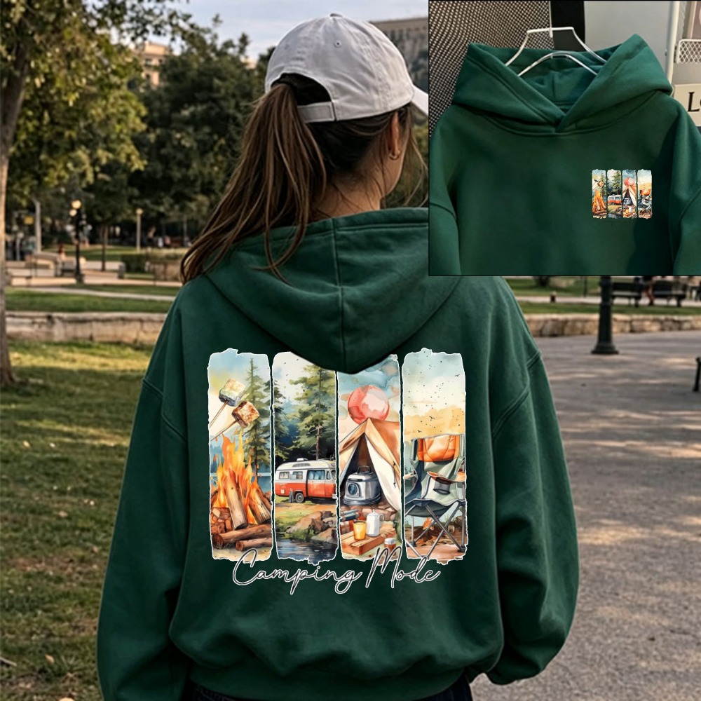 Outdoor Adventure Rv - Sweat-shirt à capuche pour femme, motif