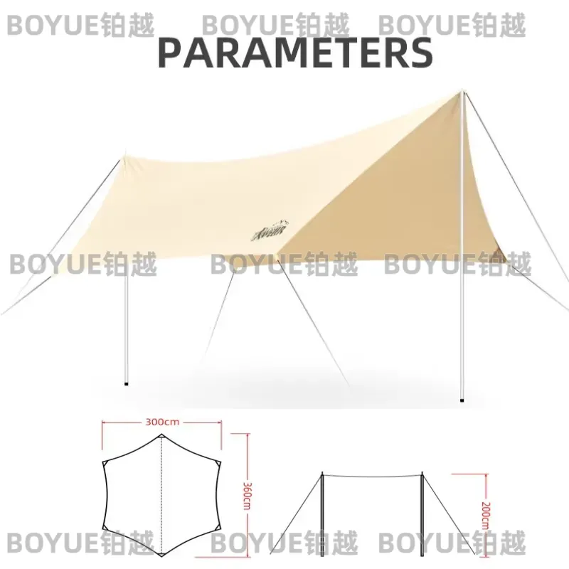 Hammock Rain Tarp - Bâche de camping extérieure imperméable, abri