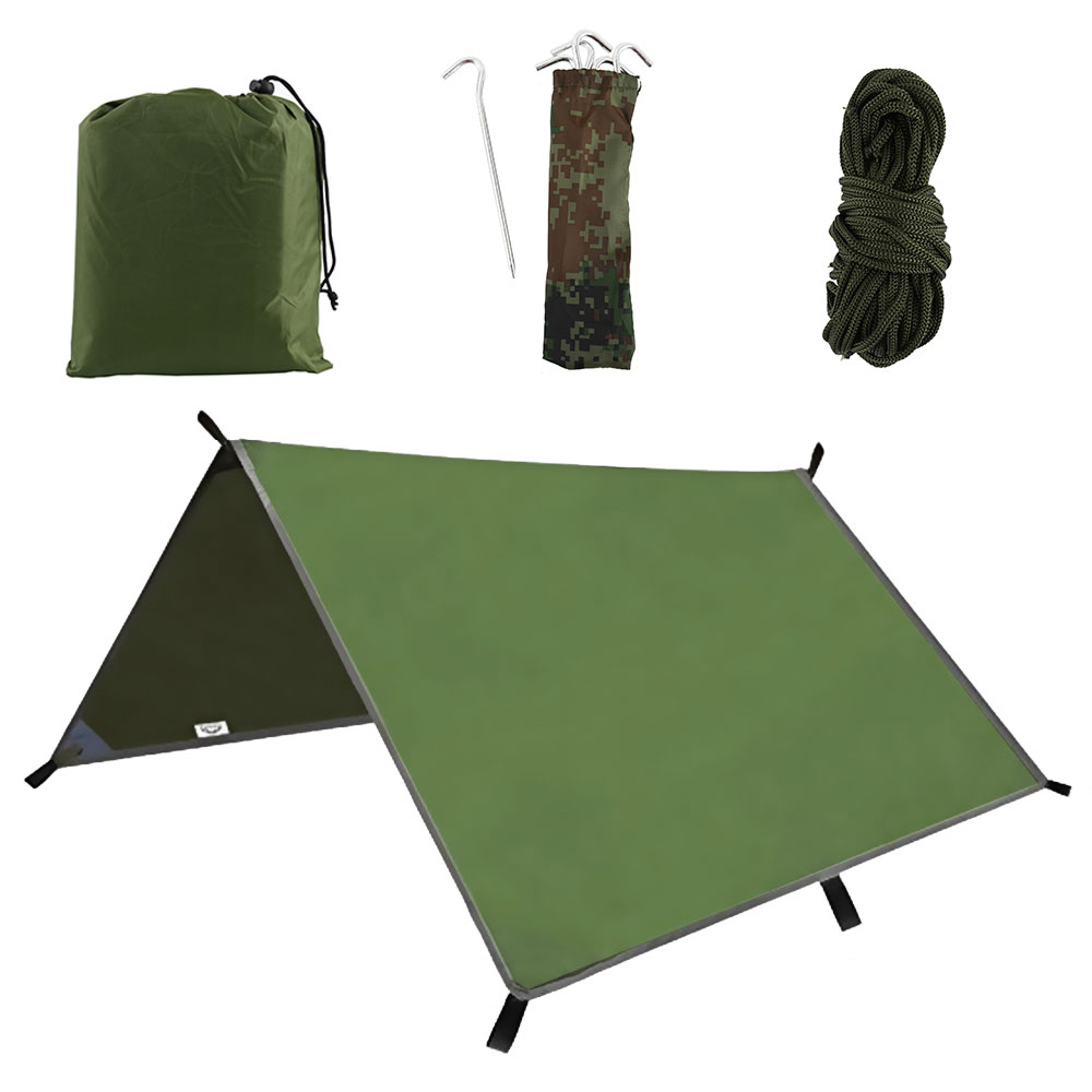 Hammock Rain Tarp - Auvent imperméable 3x3m, abri solaire, tente,